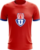 Polera Universidad De Chile Emblema Roja Adulto/niño