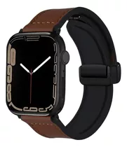Malla Bucle Ecocuero Magnética Para Apple Watch 