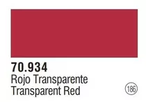 Tinta Transparent Red 70934 Model Color Vallejo Modelismo