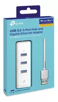 Adaptador Rede Gigabit + Hub 3 Portas Usb 3.0 Tp-link Ue330