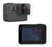 Vidrio Templado Pantalla Y Lente Camara P/ Gopro Hero 5 6 7