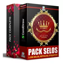 Pack 3.200 Selos Rótulos Etiquetas Vetorizadas Premium