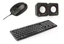 Teclado + Mouse + Caixa De Som Original C3tech Kit Completo