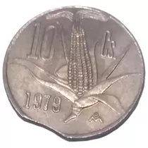 Moneda Mazorca 10 Centavos Con Error De Troquel Año 1979