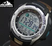 Reloj Original Casio® Pathfinder De Pesca 100 Mt W. R. Nuevo