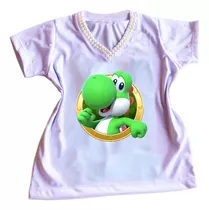 Camiseta Camisa Personalizada Infantil Do Super Mario Mod62