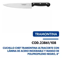 23861108 Tramontina Cuchillo Chef 8 Ultracorte