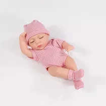 Reborn Baby Dolls Miniatura Fofa Silicone Impermeável Cores