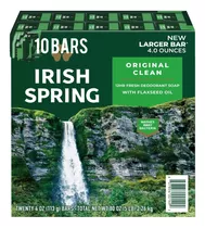 Irish Spring Original Clean - Jabón En Barra (10 Pack) 113gr