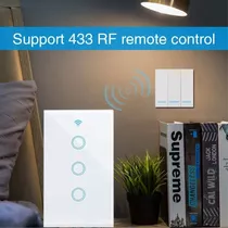 Apagador Wifi Inteligente Sin Cable Neutro Tipo Vidrio C/led