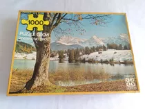 Quebra Cabeça Antigo Grow  Inverno No Tirol  1000 Peças Leia
