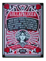 #232 - Cuadro Vintage 21 X 29 Cm / Lollapalooza Poster Rock 