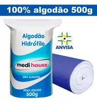 Algodão Hidrófilo Em Rolo 500g - Pct. 1 Rolo De Algodão