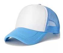 12 Gorra Trucker Sublimar Cotillon Carioca Celeste Blanco 