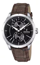 Reloj Festina F16573/4 Marrón Hombre Color De La Correa Plateado