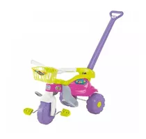 Triciclo Infantil Com Haste Tico-tico  Magic Toys Festa Rosa