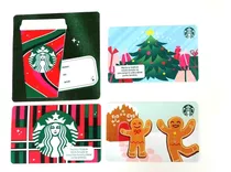 Starbucks Set De 4 Tarjetas Navideñas Edición México 2023