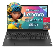Laptop Lenovo V15 G4 Ryzen 5 7520u 512gb Ssd 8gb Ram W11 Color Negro