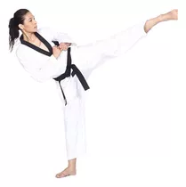 Uniforme Taekwondo Cuello Negro Oficial Dobok Wt 