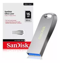 Pendrive Sandisk Ultra Luxe 16gb Usb 3.1 150mb/s