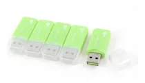 Qtqgoitem 5 X Interfaz Usb 2.0 Verde Transflash Tf Lector Sd