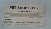 Entrada Pet Shop Boys Luna Park 2007