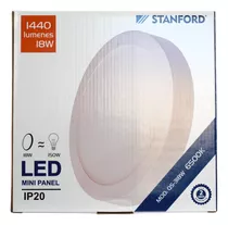 Pack 10 Foco Panel Plafón Led Sobrepuesto Redondo 18 W/ Fría