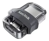 Pendrive Sandisk Ultra Dual M3.0 16gb 3.0 Preto E Transparente