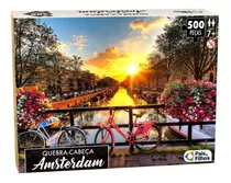 Quebra Cabeça Colorido Tematico Amsterdam Premium Presente