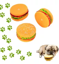 Hamburguesa De Juguete Para Mascotas Mordedera Chillon Perro