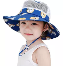 Sombrero De Sol Playa Niños Plegable Unisex De Ajustable