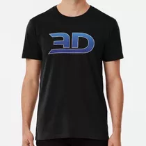 Remera Logotipo Azul Mínimo 3d Algodon Premium