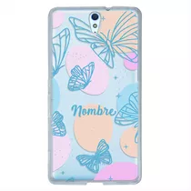 Funda Para Sony Xperia Mariposas Personalizada Con Tu Nombre