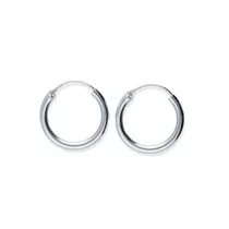 Aros Argolla Piercing Pequeños Lisos 8 Mm Plata Italiana 925