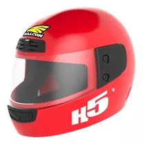 Casco Para Moto Integral Halcon H5  Rojo Talle L 