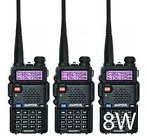 Kit X 3 Handy Walkie Talkie Baofeng Uv5r 8w Con Auriculares