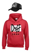 Duff Beer / Buzo Canguro Los Simpson Homero  + Gorra Trucker