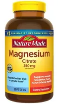 Nature Made Citrato De Magnesio 250 Mg, 120 Softgels (usa) Sabor Neutro