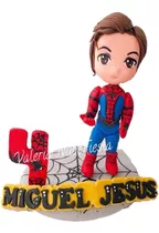 Cake Topper Spiderman Hombre Araña Vela Pasta Francesa Paste