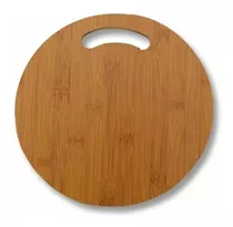 Tabla Para Picar Y Cortar De Madera Circular Enchapada 25cm 