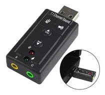 Adaptador Placa De Som Usb 7.1 Entrada P2 Fone E Microfone