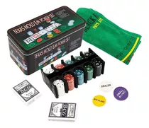 Set De Poker Fichero 200 Fichas + Cartas + Paño