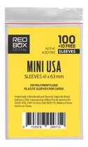 Redbox Cristal Sleeves Mini Usa Transparente 100+10 Free 