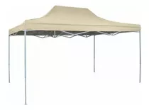  Toldo Plegable Beige 3x4,5 Reforzado Filtro Uv Impermeable