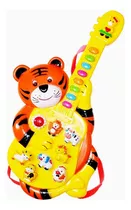 Guitarrinha Guitarra Infantil Tigre Sons Animais A Pilha Ori