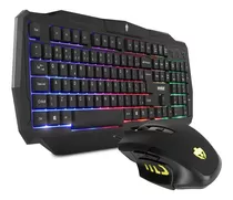 Kit Teclado Semi Mecânico Gamer Mouse 3200dpi Óptico..