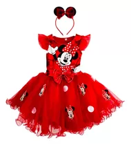Disfraz Vestido Mimi Minnie Mouse Bebe Niña Navidad Fiesta 