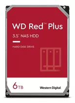 Disco Duro Sata 6tb western Digital red Plus 5400rpm Nas Color Rojo