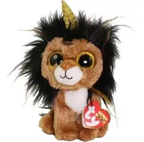 Bicho De Pelúcia Leão Zoiudo Colorido Fofo Beanie Boos