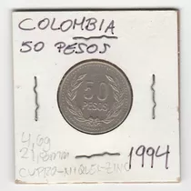 Moneda Colombia 50 Pesos 1994 Vf/xf